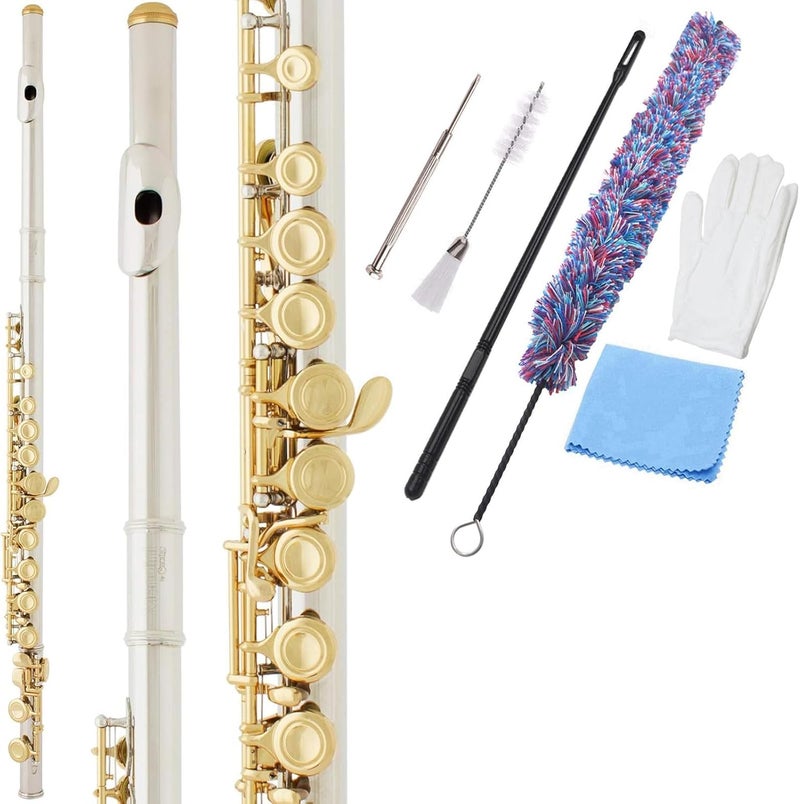 REMAGIC Flute Cleaner Care Cleaning Kit, Flute Cleaning Cotton Cleaning Brush, Flute Cleaning Swabs, Double End Dust Brush, Flute Cleaning Rod, Screwdriver for Flute Repairing, Cotton Gloves, Cleaning Cloth - Image 4